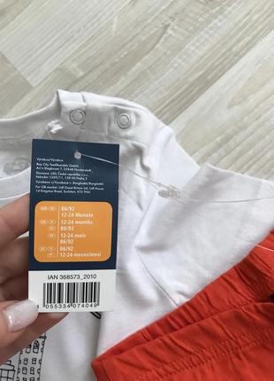 Піжама футболка та шорти lupilu на зріст 86-92 см.4 фото