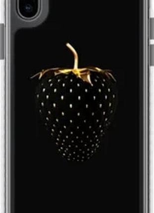 Чохол на iphone x чорна полуниця "3585pc-1050-2448"