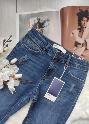 Базовые джинсы zara, рваный низ, 36р оригинал, испания7 фото