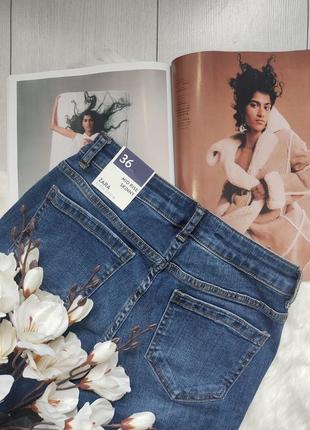 Базовые джинсы zara, рваный низ, 36р оригинал, испания10 фото