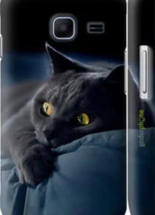 Чохол на samsung galaxy j1 mini j105h димчастий кіт "825m-258-2448"