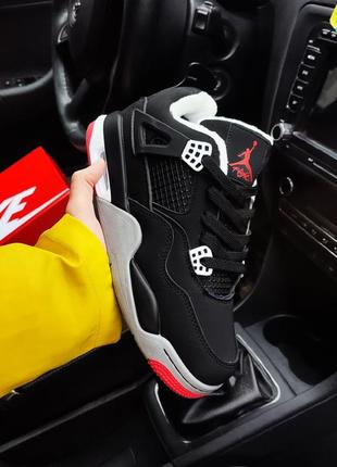 Зимові кросівки nike air jordan 4 retro , 40-45 розмір, нубук, хутро