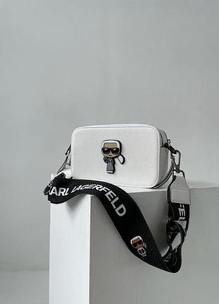 Сумка кросс боді karl lagerfeld snapshot white