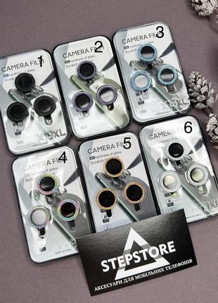 Линзы на камеру для iphone 14 pro max с блестками камешками стекло противоударное