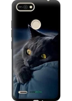 Чохол на tecno pop 2f b1f димчастий кіт "825b-2391-2448"