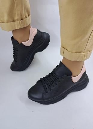 Кожаные женские кроссовки (модель 101)2 фото