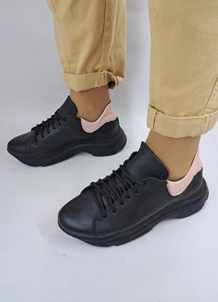 Кожаные женские кроссовки (модель 101)3 фото