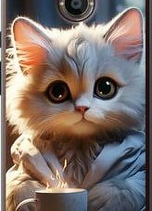 Чохол на motorola moto x2 білий кіт "5646u-372-2448"