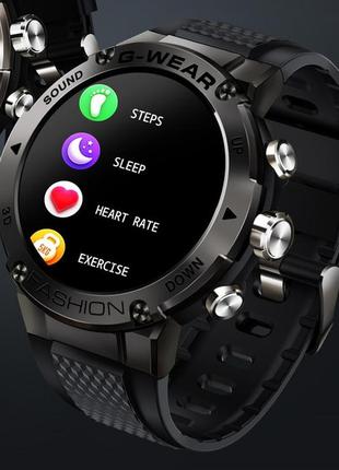 Cмарт-часы modfit ranger, с каучуковым ремнем, часы со звонком, ударопрочное стекло, oled, device clock6 фото