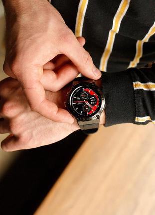 Cмарт-часы modfit ranger, с каучуковым ремнем, часы со звонком, ударопрочное стекло, oled, device clock8 фото