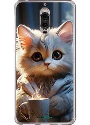 Чехол на huawei mate 9 pro white cat "5646u-819-2448"