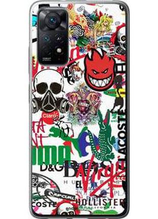 Чехол на xiaomi redmi note 11 many different logos "4022u-2516-2448"