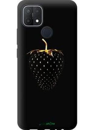 Чохол на oppo a15 чорна полуниця "3585b-2119-2448"