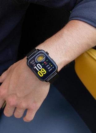 Смарт-часы uwatch smart f100 black, пульсометр, тонометр, оксиметр device clock3 фото