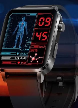 Смарт-часы uwatch smart f100 black, пульсометр, тонометр, оксиметр device clock9 фото