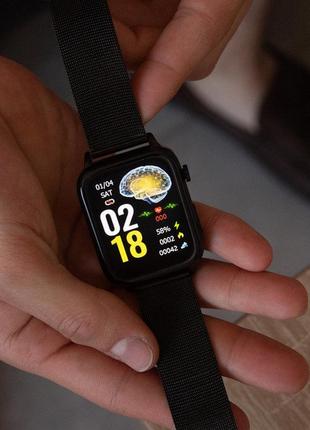 Смарт-часы uwatch smart f100 black, пульсометр, тонометр, оксиметр device clock7 фото