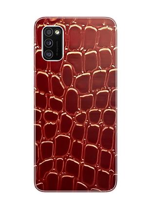 Защитная пленка кожа крокодила на заднюю панель для samsung a41