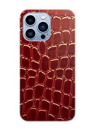 Защитная пленка кожа крокодила на заднюю панель для iphone 13 pro max
