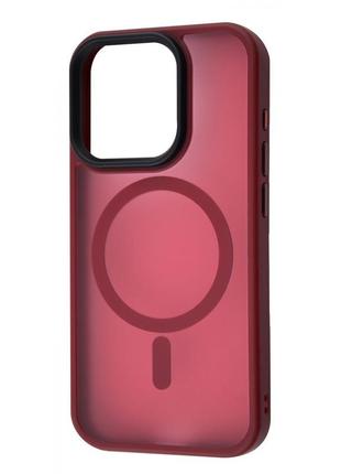 Чохол wave matte insane case with magsafe iphone 15 dark red