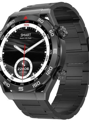 Смарт-часы smart ultramate, мужские, водостойкие, с металическим ремнем, cтальной корпус d c2 фото