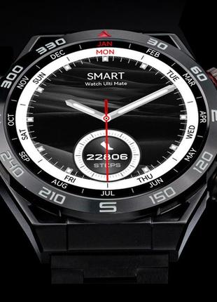 Смарт-часы smart ultramate, мужские, водостойкие, с металическим ремнем, cтальной корпус d c7 фото