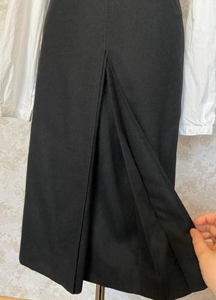 Винтажная черная юбка с пояском8 фото