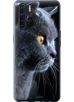 Чехол на oppo a91 красивый кот "3038u-1884-2448"