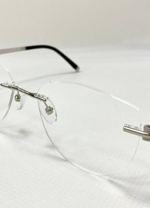 Очки для коррекции зрения унисекс капельки с пластиковыми полупрозрачными мягкими дужками1 фото