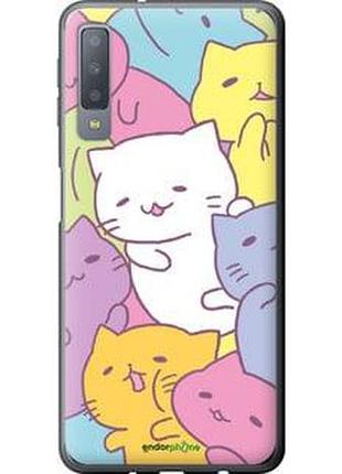Чехол на samsung galaxy a7 (2018) a750f котики "2534u-1582-2448"