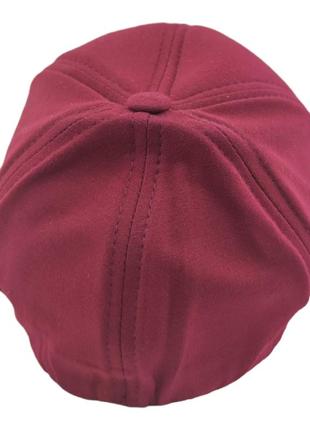 Кепка бейсболка детская 54-58 размер трикотажная детские головные уборы бордовый (бд593)4 фото