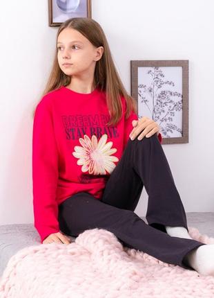 Легка піжама бавовняна для дівчаток підлітків, підліткова піжама, комплект домашній2 фото