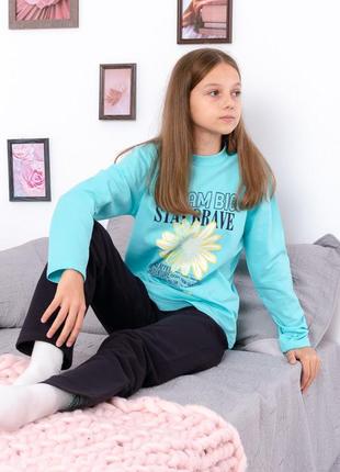 Легка піжама бавовняна для дівчаток підлітків, підліткова піжама, комплект домашній5 фото