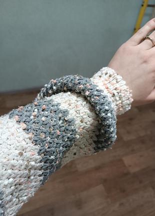 Теплый, зимний свитер женский, нежные сочетания цветов4 фото