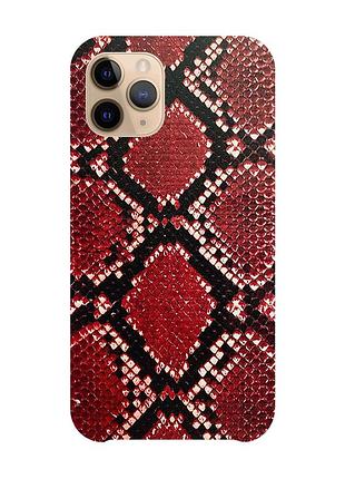 Защитная пленка кожа питона (красная) на заднюю панель для iphone 11 pro