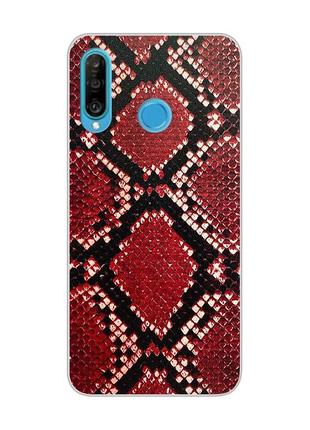 Защитная пленка кожа питона (красная) на заднюю панель для всех моделей huawei