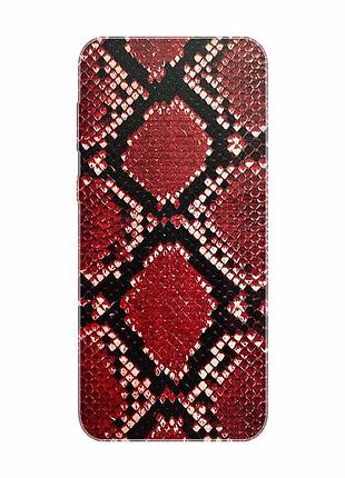 Захисна плівка шкіра пітона (червона) на задню панель для samsung s3 mini i8190
