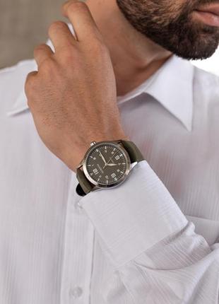 Механические часы ochstin military, мужские часы, с кожаным ремешком, device clock5 фото