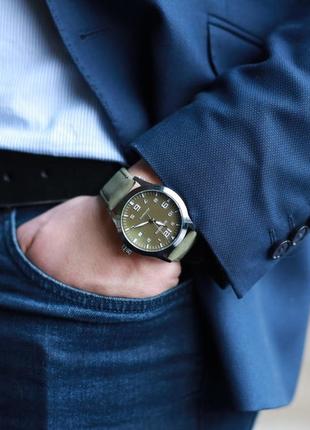 Механические часы ochstin military, мужские часы, с кожаным ремешком, device clock7 фото