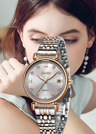 Женские часы sunkta vivaro, классические наручные часы, prodigy дизайн, сталь и керамика, d c9 фото