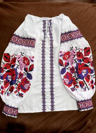 Стильна вишита сорочка блузка з вишивкою вишиванка жіноча2 фото