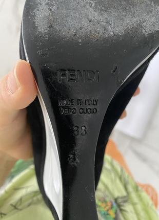 Туфлі fendi на платформі з відкритим носиком3 фото