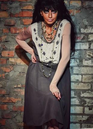 Шифонове плаття з мереживом бісером bon'a parte батал великого розміру