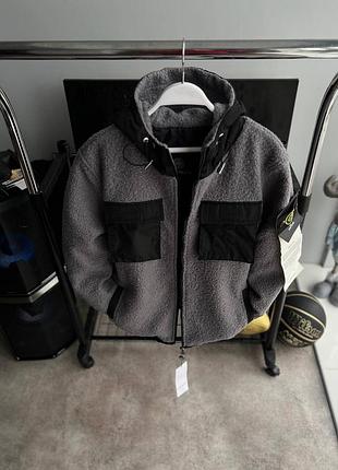 Куртка плюш в стиле stone island