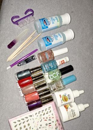 Лот/набор для маникюра violetta,eva,eveline,lcf,gga,loreal
