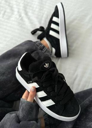 Adidas campus “black/white” premium кроссовки
