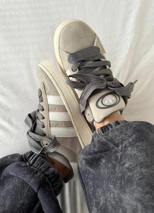 Adidas campus “light grey / white” кеди кросівки