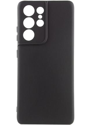 Чехол silicone cover lakshmi full camera (a) для samsung galaxy s22 ultra чорний / black, full camera