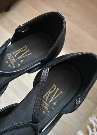Туфли для танцев женские черные босоножки rv- 37p4 фото