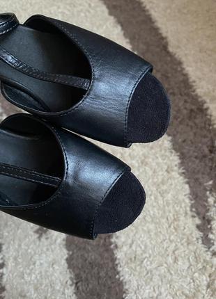 Туфли для танцев женские черные босоножки rv- 37p6 фото