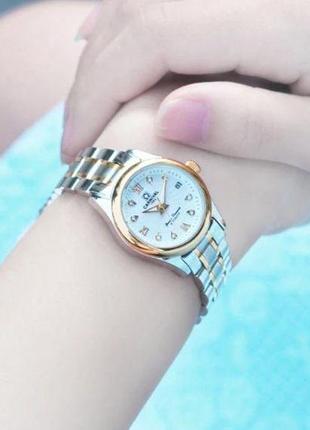 Женские часы carnival white, с сапфировым стеклом, с автозаводом, сталь высшей пробы, device clock9 фото